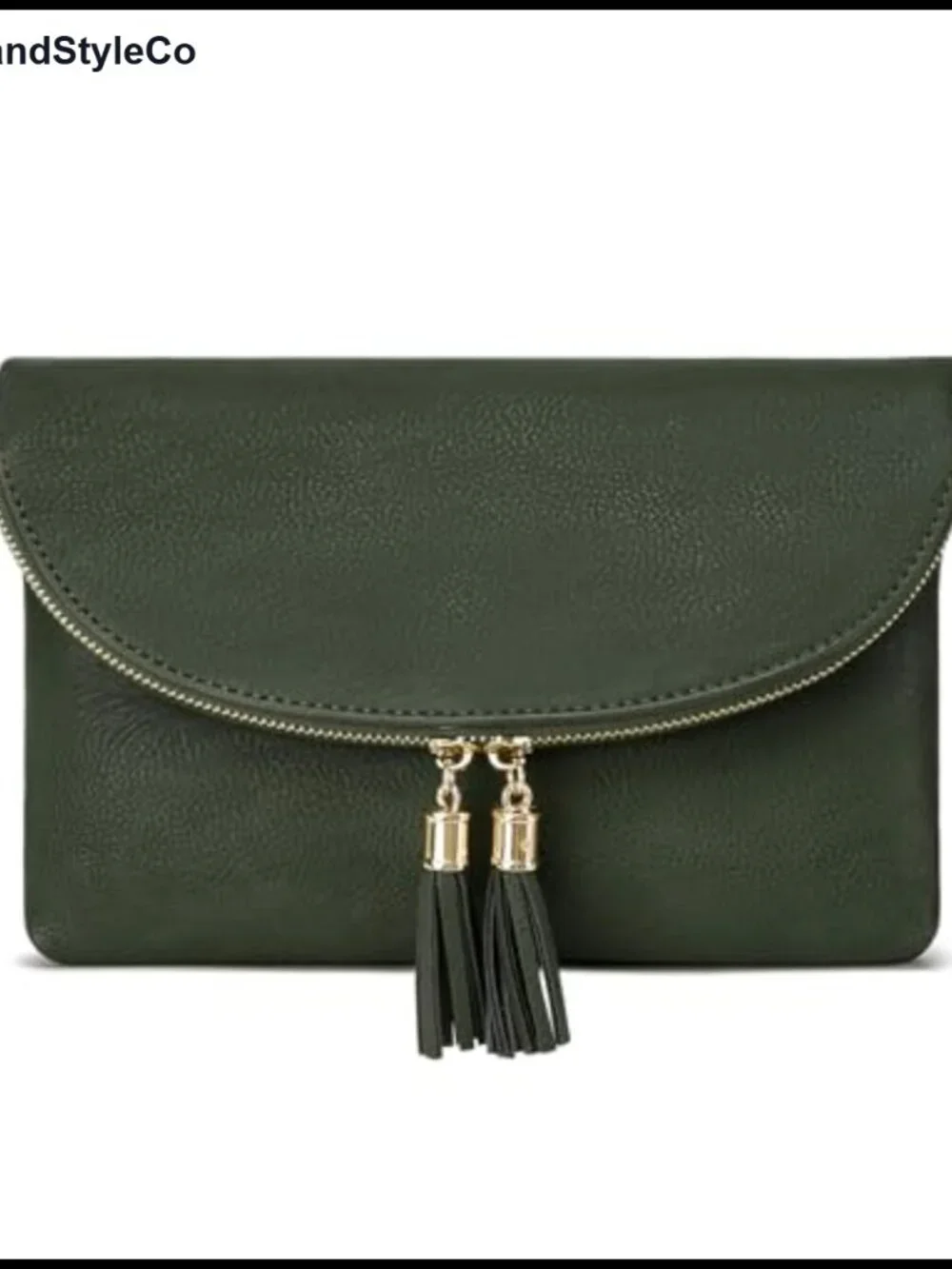 Faux Leather Multi-Compartment Envelope Clutch Crossbody Bag